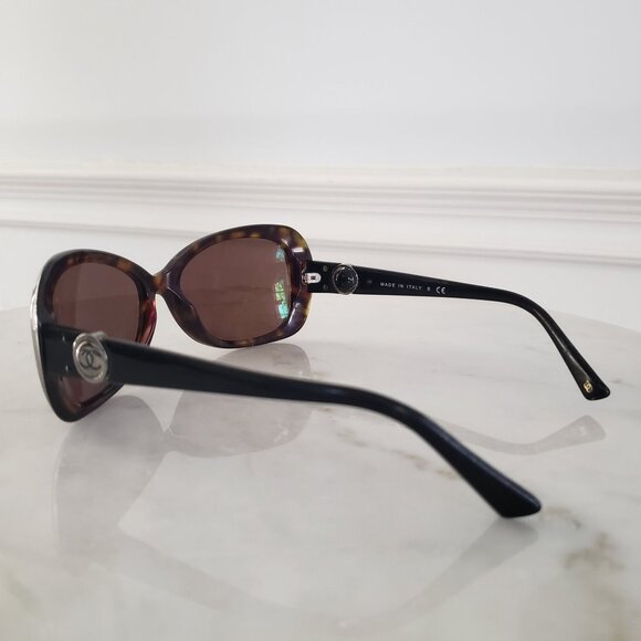 Authentic Vintage Chanel Oversized Iconic Double C Butterfly Sunglasses W/ Case - Picture 10 of 16